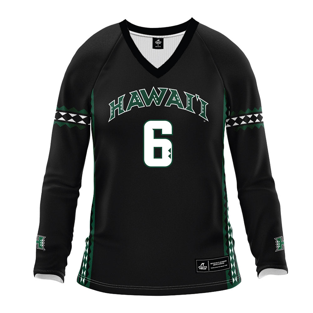 Hawaii - NCAA Women's Volleyball : Morghn Monahan - Black Volleyball Jersey-0