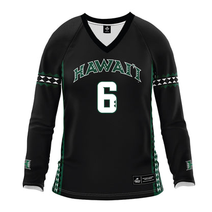 Hawaii - NCAA Women's Volleyball : Morghn Monahan - Black Volleyball Jersey-0
