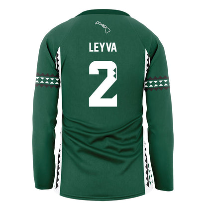 Hawaii - NCAA Women's Volleyball : Victoria Leyva - Green Volleyball Jersey