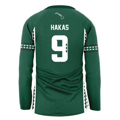 Hawaii - NCAA Women's Volleyball : Tali Hakas - Green Volleyball Jersey-1
