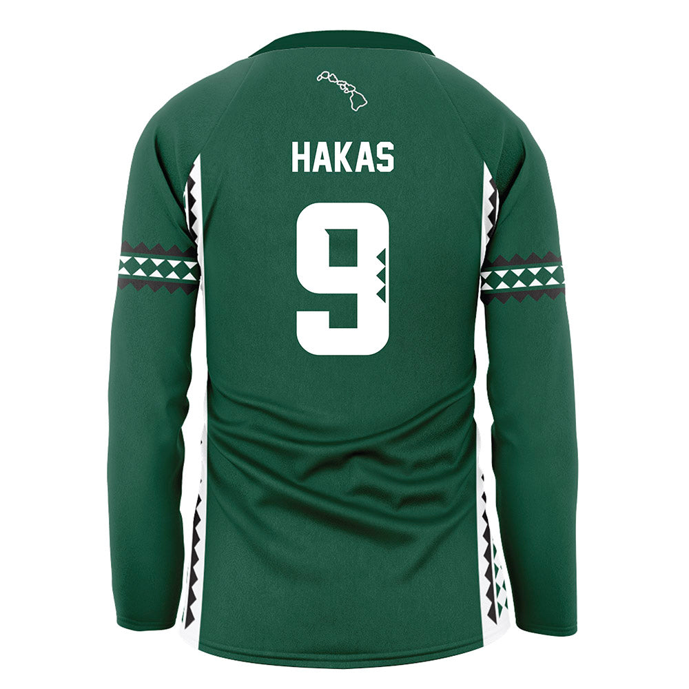 Hawaii - NCAA Women's Volleyball : Tali Hakas - Green Volleyball Jersey-1