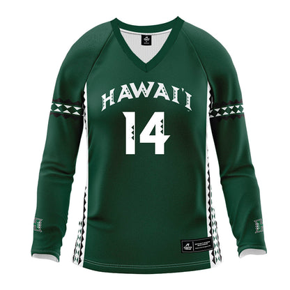 Hawaii - NCAA Women's Volleyball : Tyla Reese Mane - Green Volleyball Jersey-0