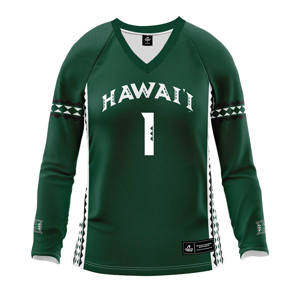 Hawaii - NCAA Women's Volleyball : Stella Adeyemi - Green Volleyball Jersey-0