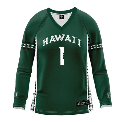 Hawaii - NCAA Women's Volleyball : Stella Adeyemi - Green Volleyball Jersey-0