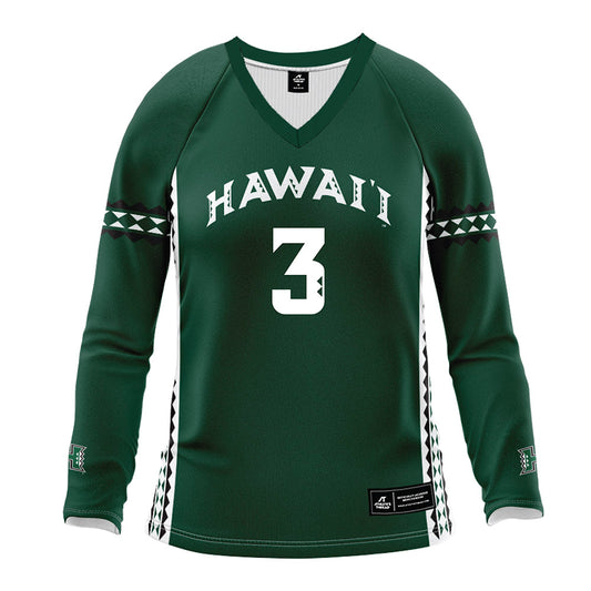 Hawaii - NCAA Women's Volleyball : Adrianna Arquette - Green Volleyball Jersey-0