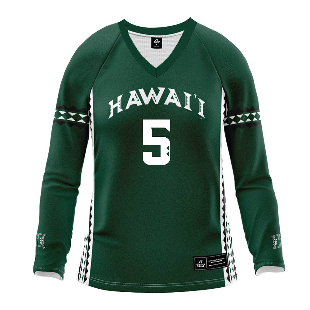 Hawaii - NCAA Women's Volleyball : Jacyn Bamis - Green Volleyball Jersey-0