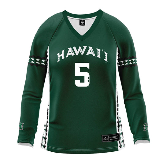 Hawaii - NCAA Women's Volleyball : Jacyn Bamis - Green Volleyball Jersey-0