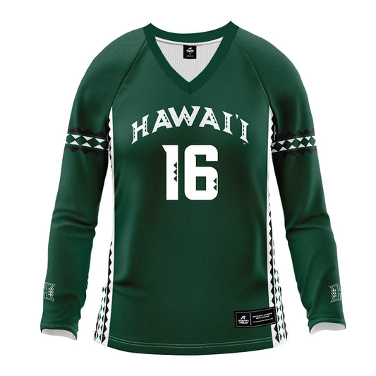 Hawaii - NCAA Women's Volleyball : Tayli Ikenaga - Green Volleyball Jersey-0