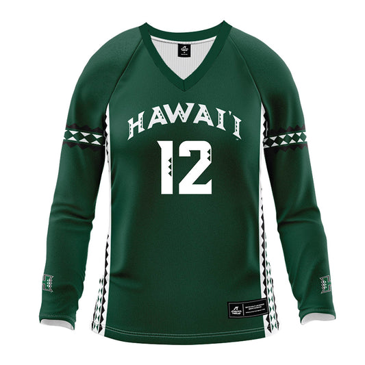 Hawaii - NCAA Women's Volleyball : Miliana Sylvester - Green Volleyball Jersey-0