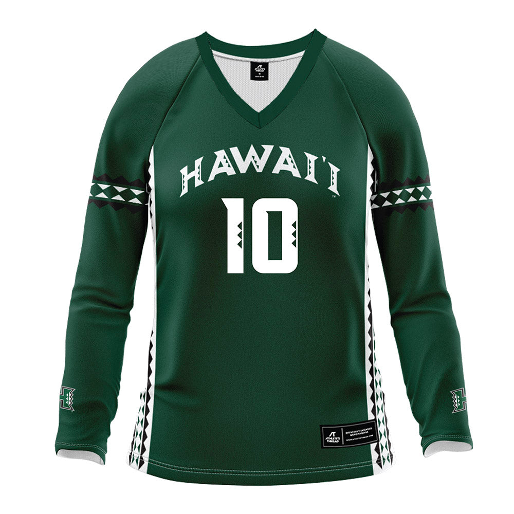 Hawaii - NCAA Women's Volleyball : Katherine Lang - Green Volleyball Jersey-0