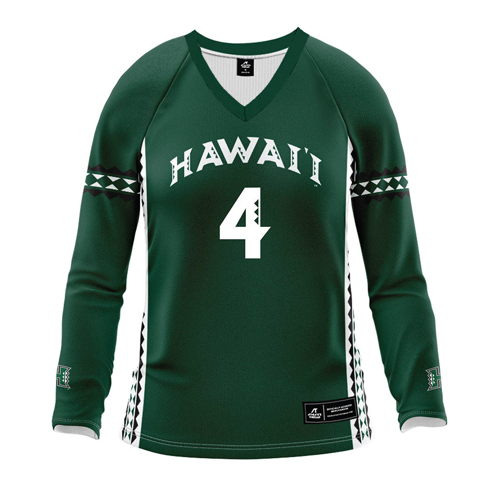 Hawaii - NCAA Women's Volleyball : Jackie Matias - Green Volleyball Jersey-0