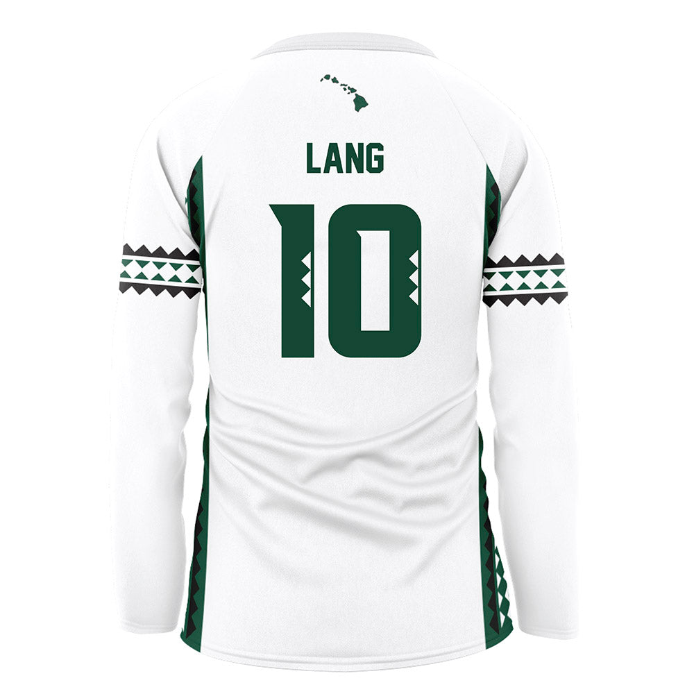 Hawaii - NCAA Women's Volleyball : Katherine Lang - White Volleyball Jersey-1