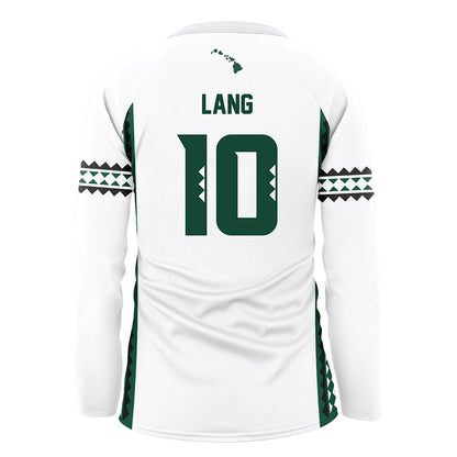 Hawaii - NCAA Women's Volleyball : Katherine Lang - White Volleyball Jersey-1
