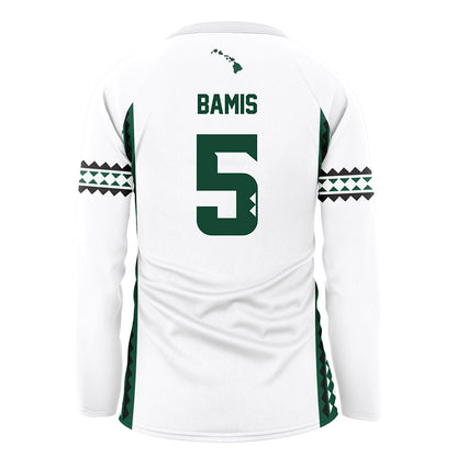 Hawaii - NCAA Women's Volleyball : Jacyn Bamis - White Volleyball Jersey-1