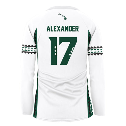 Hawaii - NCAA Women's Volleyball : Caylen Alexander - White Volleyball Jersey