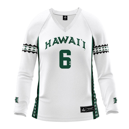 Hawaii - NCAA Women's Volleyball : Morghn Monahan - White Volleyball Jersey-0