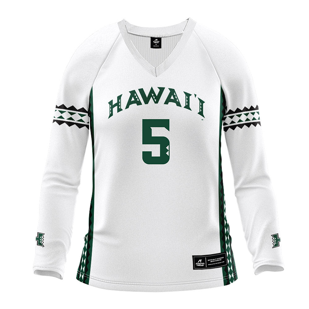Hawaii - NCAA Women's Volleyball : Jacyn Bamis - White Volleyball Jersey-0