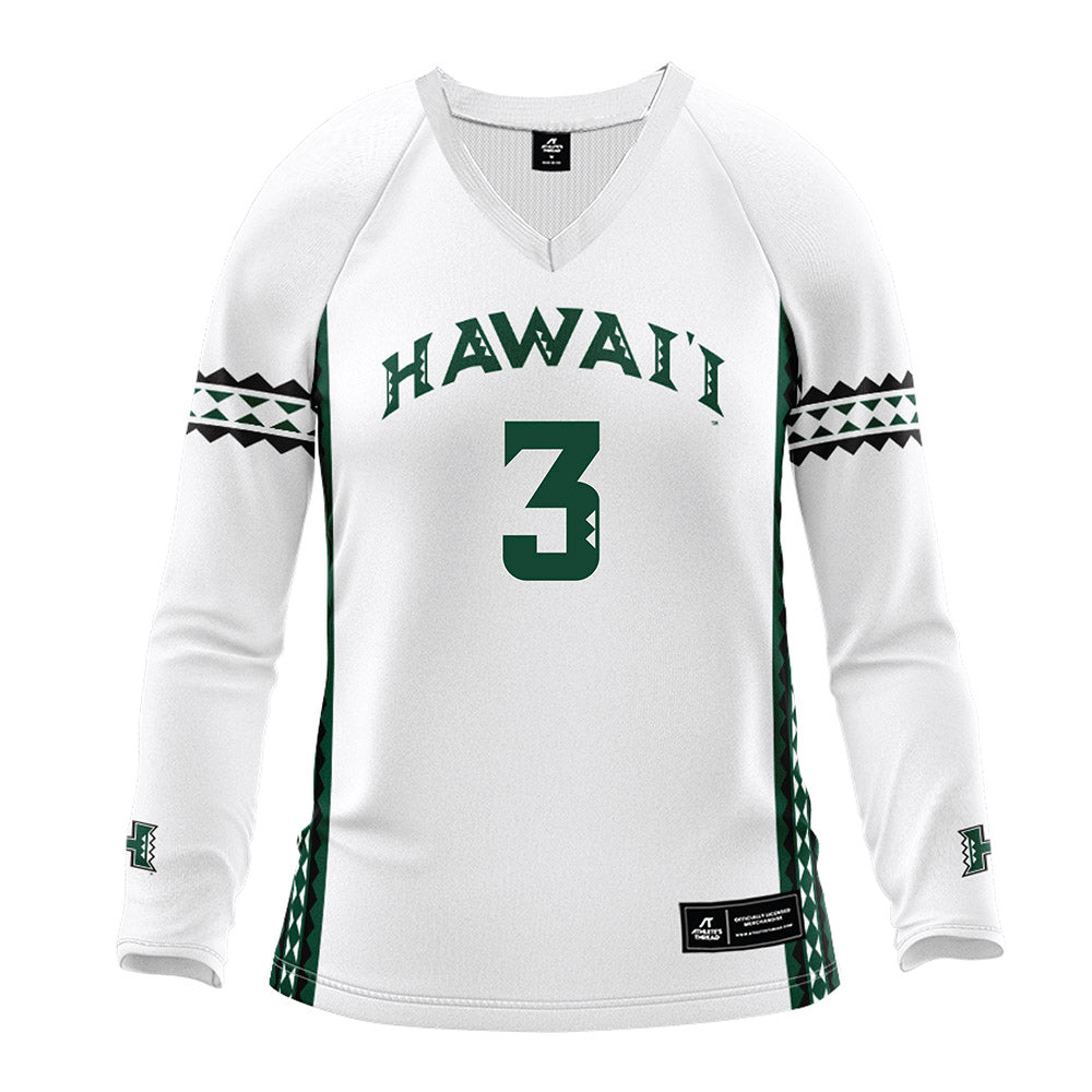 Hawaii - NCAA Women's Volleyball : Adrianna Arquette - White Volleyball Jersey-0