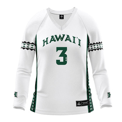 Hawaii - NCAA Women's Volleyball : Adrianna Arquette - White Volleyball Jersey-0