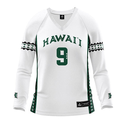 Hawaii - NCAA Women's Volleyball : Tali Hakas - White Volleyball Jersey-0
