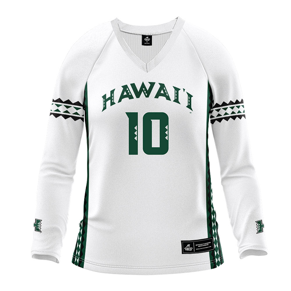Hawaii - NCAA Women's Volleyball : Katherine Lang - White Volleyball Jersey-0