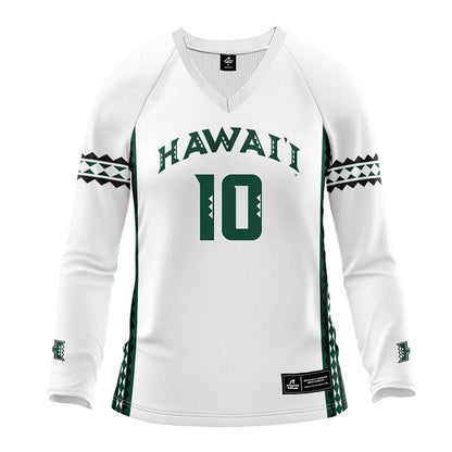 Hawaii - NCAA Women's Volleyball : Katherine Lang - White Volleyball Jersey-0