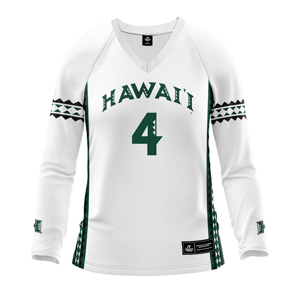 Hawaii - NCAA Women's Volleyball : Jackie Matias - White Volleyball Jersey-0
