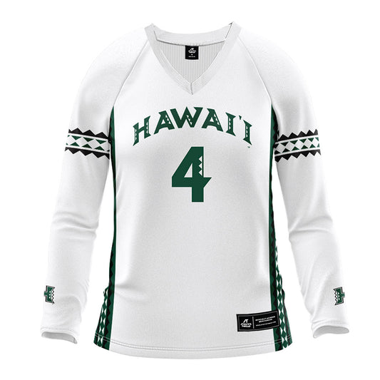 Hawaii - NCAA Women's Volleyball : Jackie Matias - White Volleyball Jersey-0