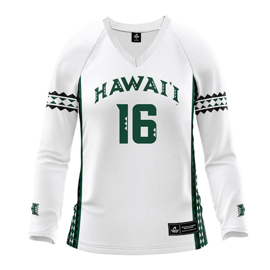 Hawaii - NCAA Women's Volleyball : Tayli Ikenaga - White Volleyball Jersey-0