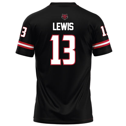 Arkansas State - NCAA Football : Tyrell Lewis - Black Football Jersey-1