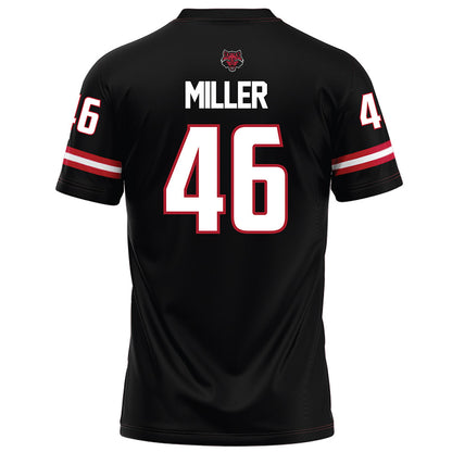 Arkansas State - NCAA Football : Nicholas Miller - Black Football Jersey-1
