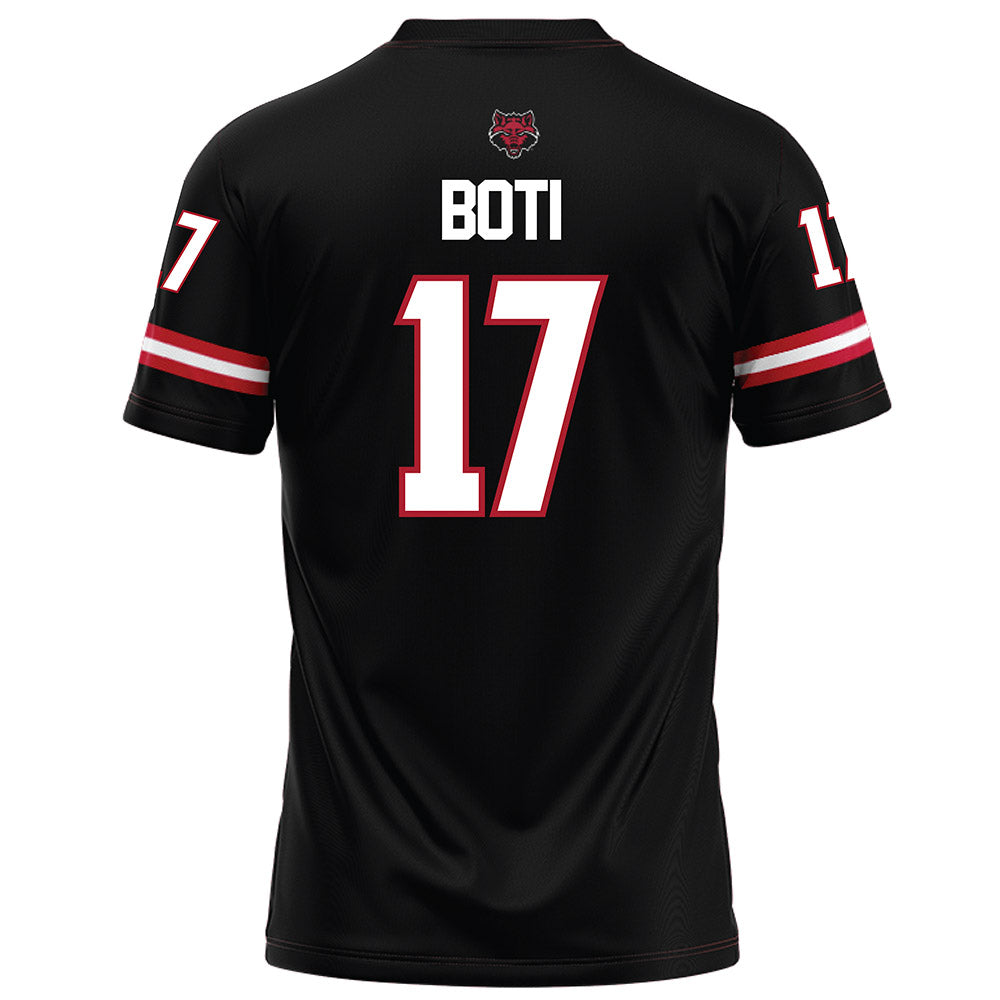Arkansas State - NCAA Football : Christopher Boti - Black Football Jersey-1