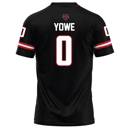 Arkansas State - NCAA Football : Trenton Yowe - Black Football Jersey-1