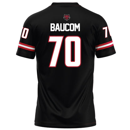 Arkansas State - NCAA Football : Royce Baucom - Black Football Jersey