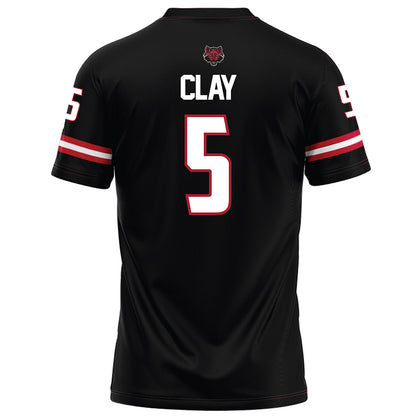 Arkansas State - NCAA Football : Kenyon Clay - Black Football Jersey-1
