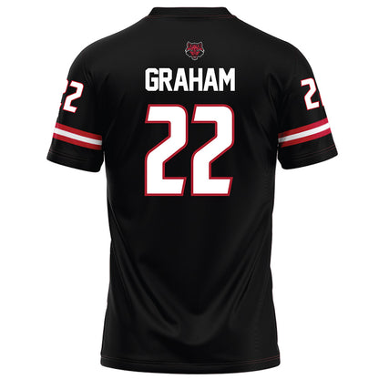 Arkansas State - NCAA Football : Samuel Graham - Black Football Jersey