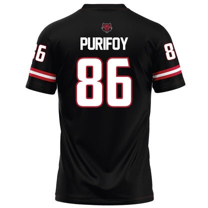 Arkansas State - NCAA Football : Skylar Purifoy - Black Football Jersey