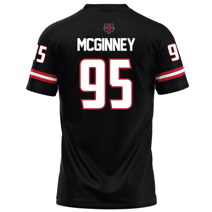 Arkansas State - NCAA Football : Jakwon Mcginney - Black Football Jersey-1