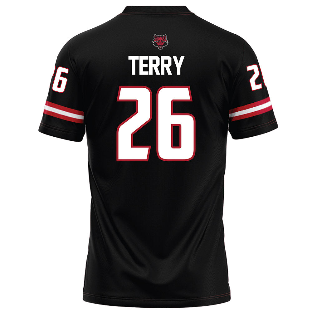 Arkansas State - NCAA Football : Kiandre Terry - Black Football Jersey