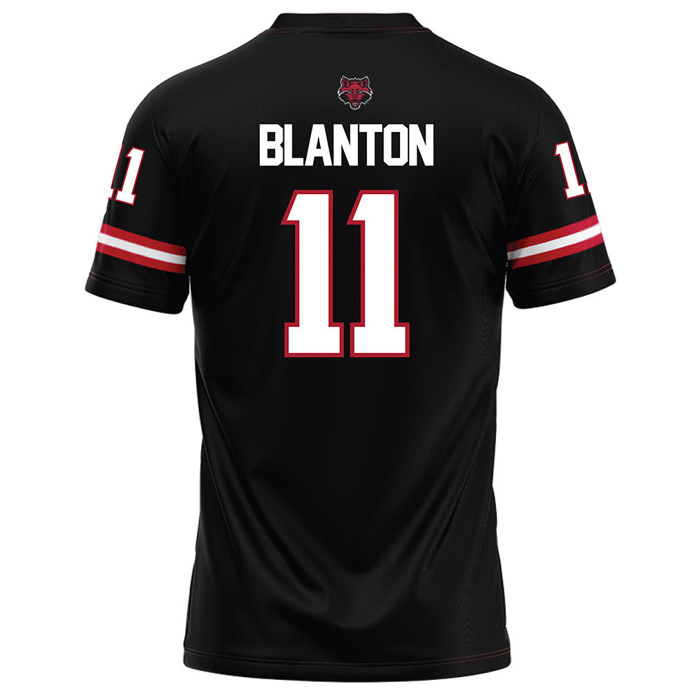 Arkansas State - NCAA Football : Demarcco Blanton - Black Football Jersey-1