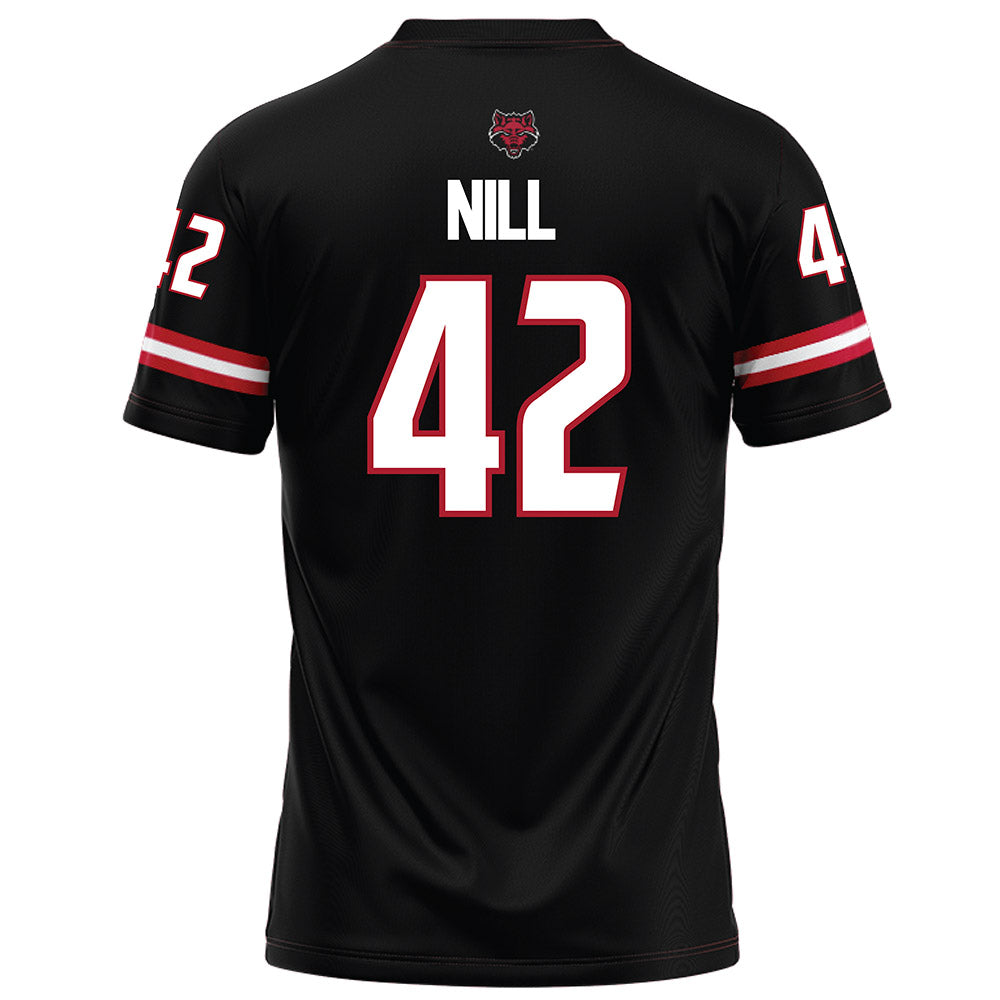 Arkansas State - NCAA Football : Kyle Nill - Black Football Jersey-1