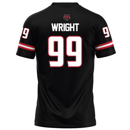 Arkansas State - NCAA Football : Quincy Wright - Black Football Jersey-1
