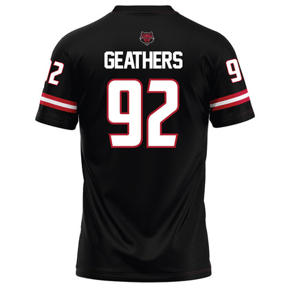 Arkansas State - NCAA Football : Thurman Geathers - Black Football Jersey