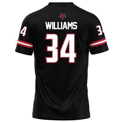 Arkansas State - NCAA Football : Marquis Williams - Black Football Jersey-1
