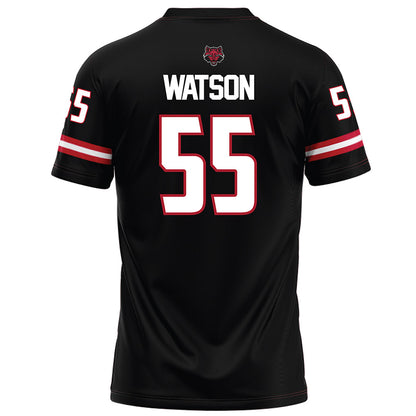 Arkansas State - NCAA Football : Aleric Watson - Black Football Jersey-1