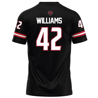 Arkansas State - NCAA Football : Shaun Williams - Black Football Jersey-1