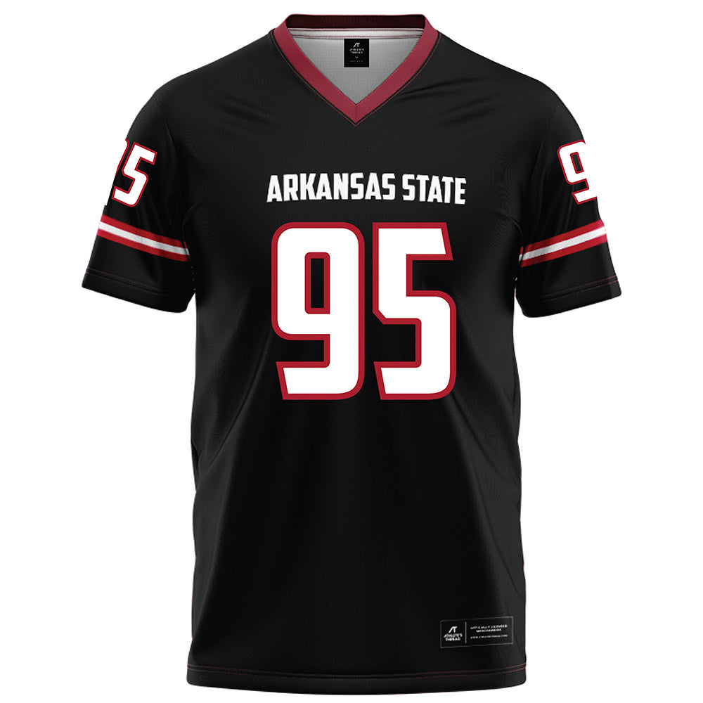 Arkansas State - NCAA Football : Jakwon Mcginney - Black Football Jersey-0