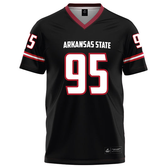 Arkansas State - NCAA Football : Jakwon Mcginney - Black Football Jersey-0