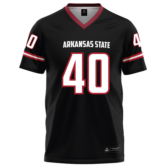 Arkansas State - NCAA Football : Logan Stephens - Black Football Jersey