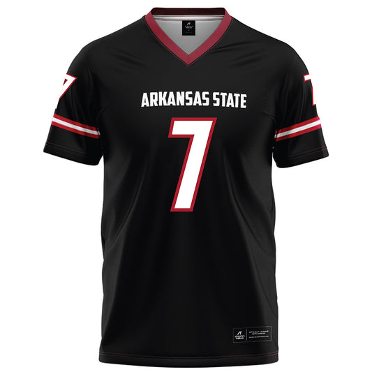 Arkansas State - NCAA Football : Courtney Patterson - Black Football Jersey-0